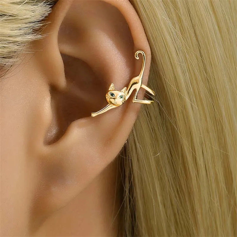 Trendy Ear Clip, Cute Frog Earring.