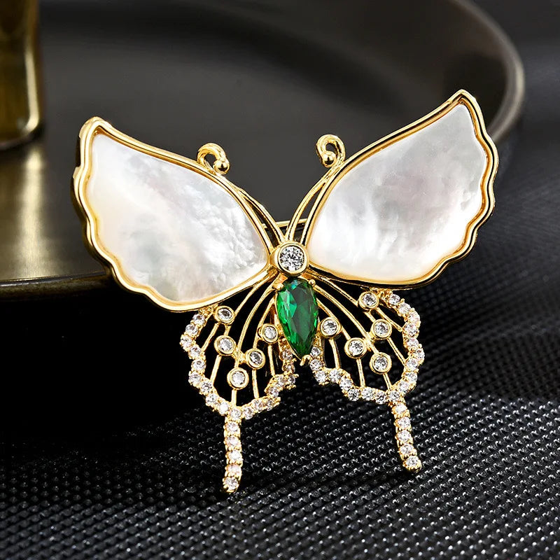 Rhinestone Butterfly Brooch