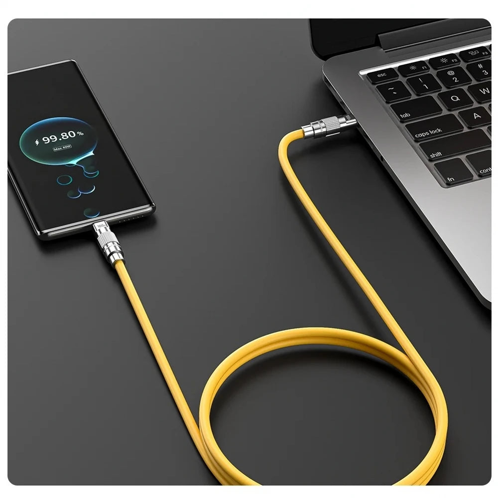 WEKOME 100W Type-C Fast Charging & Data Cable – Liquid Silicone for iPhone 15, Xiaomi, Samsung