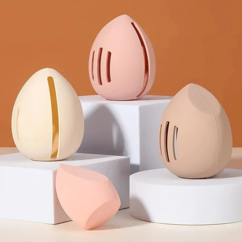 Portable Silicone Makeup Sponge Holder Box