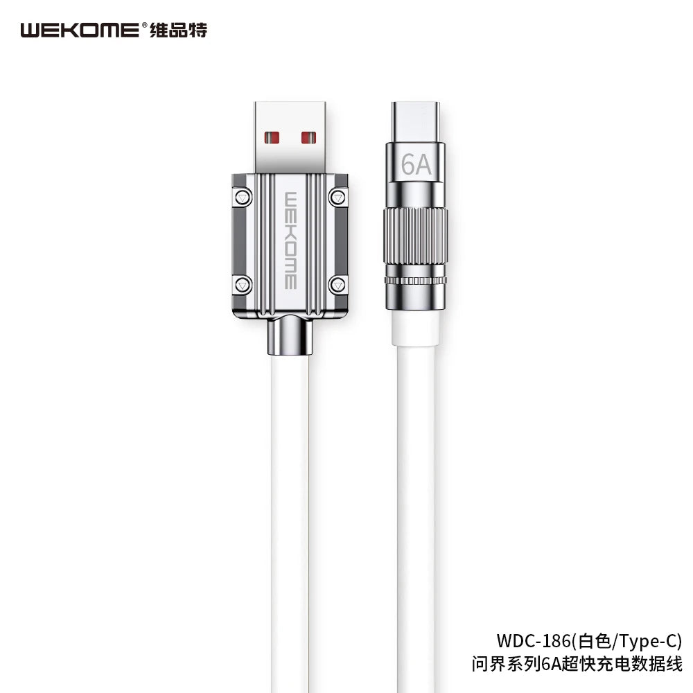 WEKOME 100W Type-C Fast Charging & Data Cable – Liquid Silicone for iPhone 15, Xiaomi, Samsung