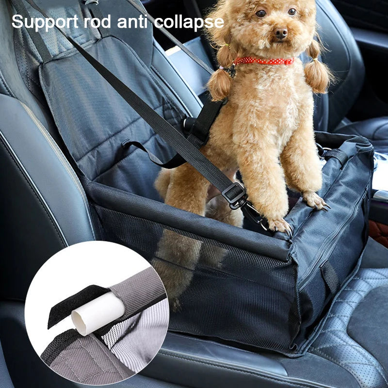 Foldable Dog Car Seat Cover Hammock – Portable Pet Carrier for Dogs & Cats