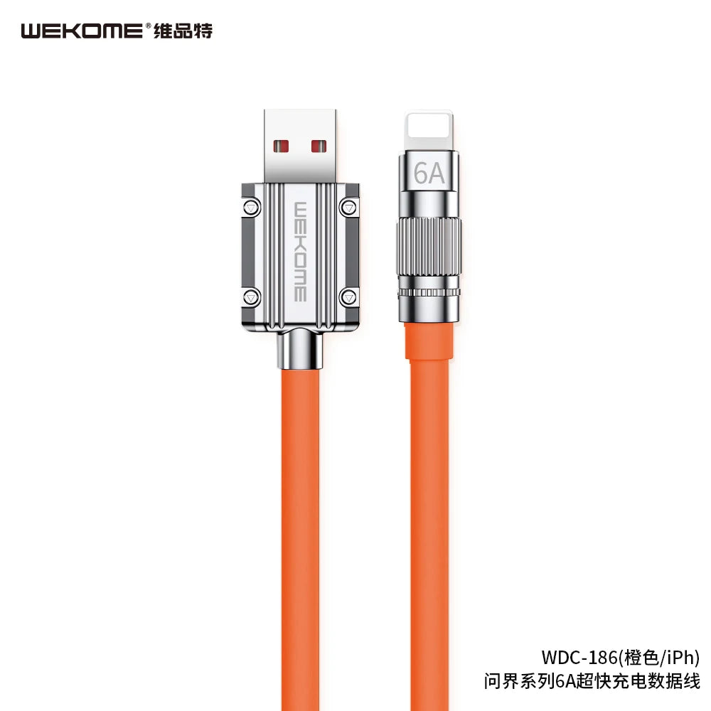 WEKOME 100W Type-C Fast Charging & Data Cable – Liquid Silicone for iPhone 15, Xiaomi, Samsung