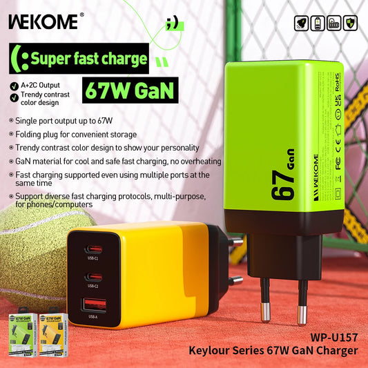 WEKOME 67W GaN Charger Quick Charge Fast Charging Type C Charger