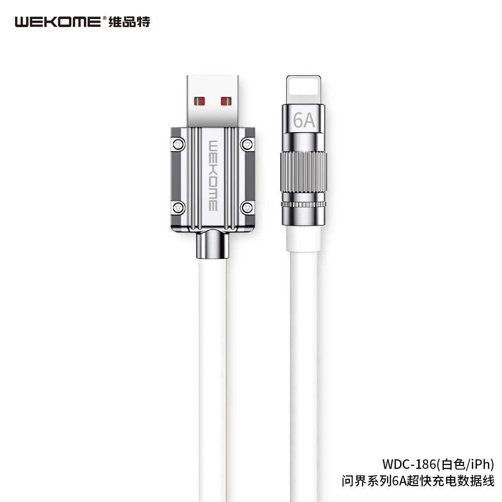 WEKOME 100W Type-C Fast Charging & Data Cable – Liquid Silicone for iPhone 15, Xiaomi, Samsung