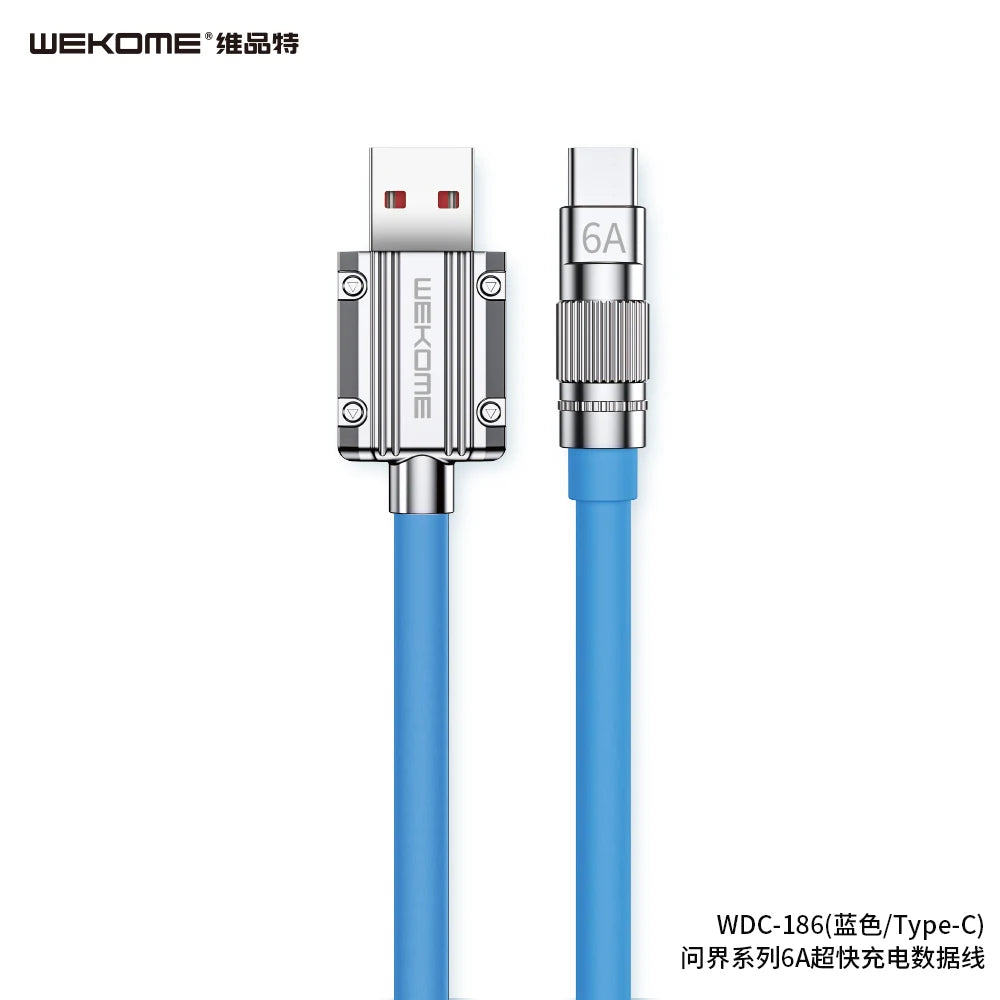 WEKOME 100W Type-C Fast Charging & Data Cable – Liquid Silicone for iPhone 15, Xiaomi, Samsung