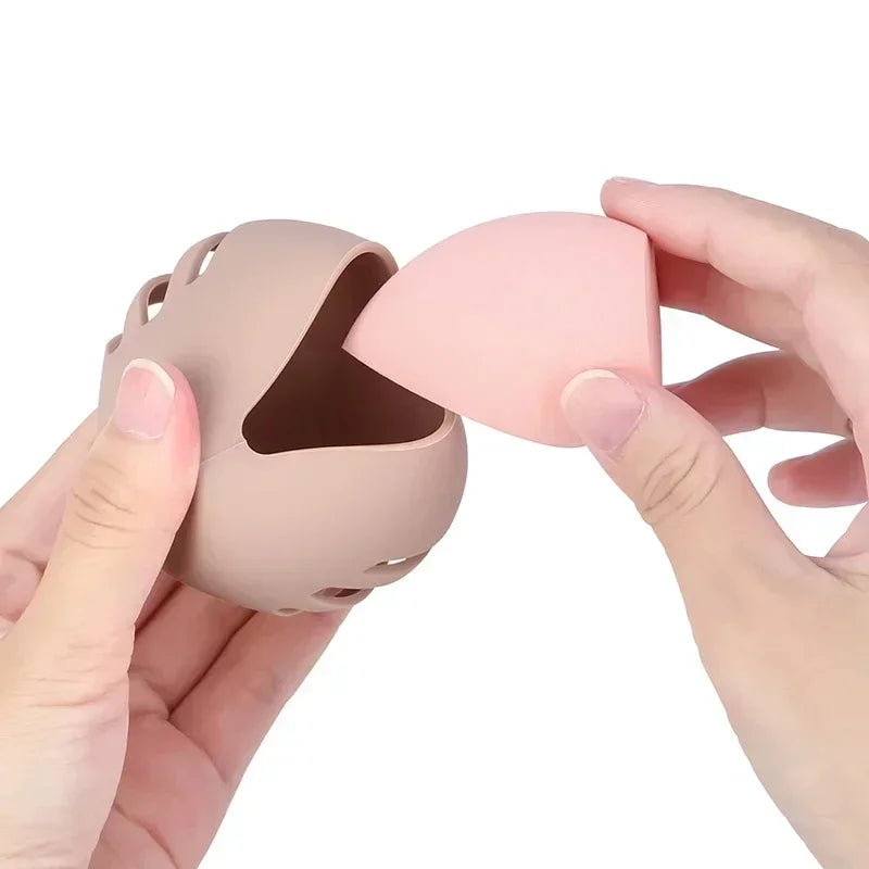 Portable Silicone Makeup Sponge Holder Box