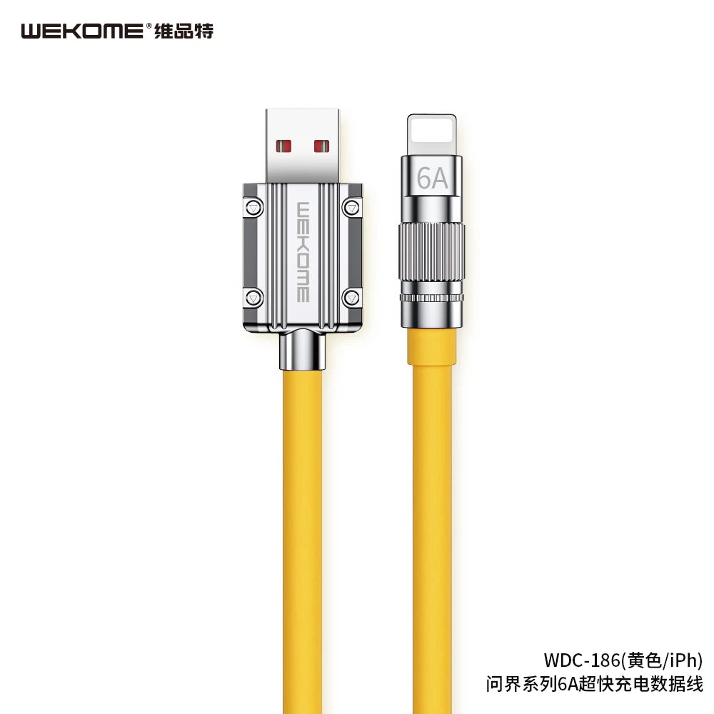 WEKOME 100W Type-C Fast Charging & Data Cable – Liquid Silicone for iPhone 15, Xiaomi, Samsung