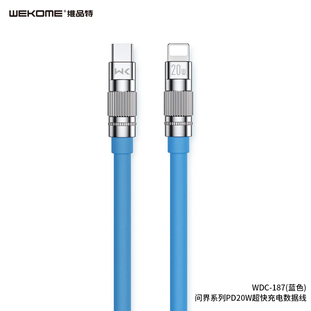 WEKOME 100W Type-C Fast Charging & Data Cable – Liquid Silicone for iPhone 15, Xiaomi, Samsung