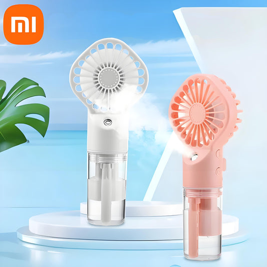 Xiaomi USB Charging Portable Water Mist Fan - Handheld, Quiet, 4-Speed Cooling & Humidifying for Home & Office