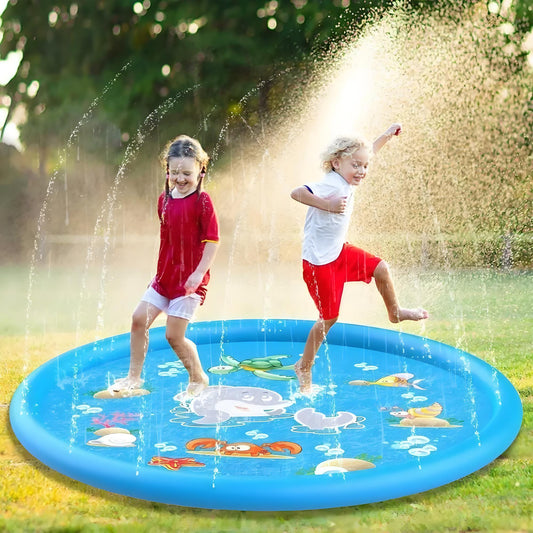 Cool Off with Our Inflatable Splash Pad: Water Play Mat for Kids and Pets